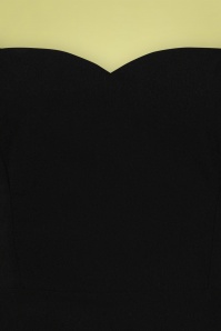 Collectif Clothing - Kristy Plain Swing Dress Années 50 en Noir 4
