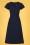 Collectif 32178 Cherilynn Plain Swing Dress Navy 20191030 021L W