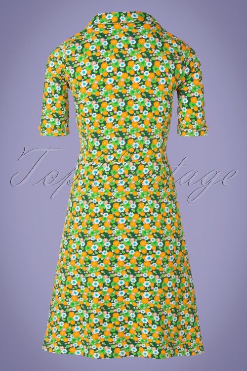 Cissi och Selma - Monica Krasse jurk in geel en groen 5