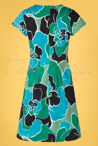 Cissi och Selma - 60s Alice Diva Dress in Floral Green 3