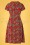 Louche - Erine Zinnia Midi Dress Années 50 en Rouge 3
