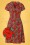 Louche - Erine Zinnia Midi Dress Années 50 en Rouge 2