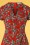 Louche - Erine Zinnia midi-jurk in rood 4