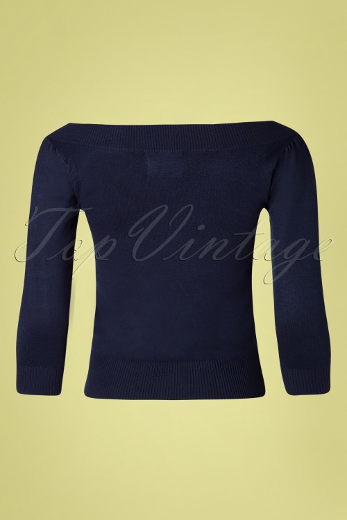 Collectif Clothing - 50s Emilia Dragonfly Jumper in Navy 4