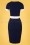 Vintage Chic for Topvintage - Verena Pencil Dress Années 50 en Bleu Marine et Blanc 6