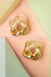 Day&Eve by Go Dutch Label - 50s Twisted Stud Earrings in Gold 3