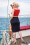 Glamour Bunny - Barbara Pencil Dress Années 50 en Rouge et Bleu Marine 8