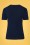 Collectif Clothing - Davina Plain Knitted Top Années 50 en Bleu Marine  3