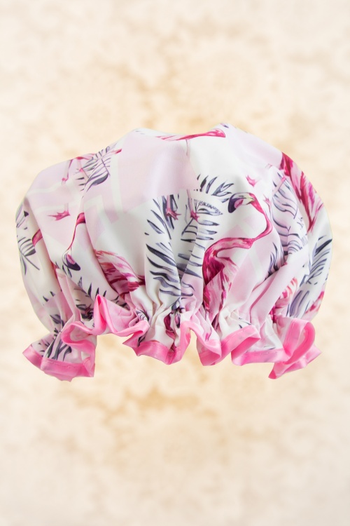 The Vintage Cosmetic Company - Showercap in Pink Flamingo