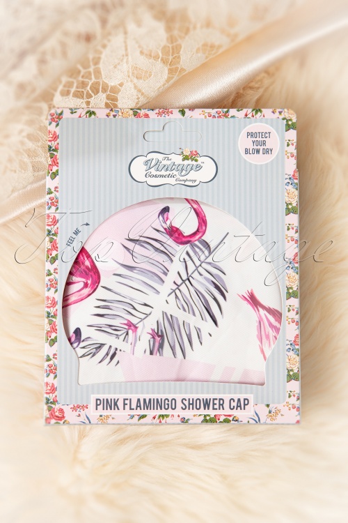 The Vintage Cosmetic Company - Douchemuts in roze flamingo 2
