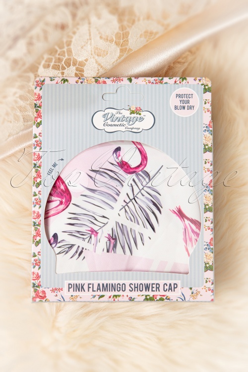 The Vintage Cosmetic Company - Showercap en Rose Flamant 2