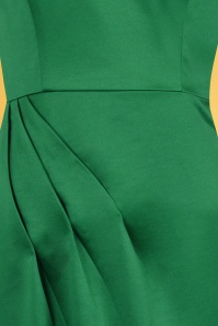 Collectif Clothing - Lya Occasion Maxi Dress Années 50 en Vert Èmeraude  5