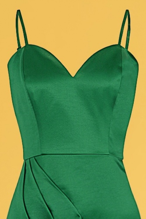 Collectif Clothing - Lya Occasion maxi-jurk in smaragdgroen 4