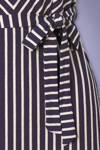 King Louie - Grace Breton Stripe Dress Années 60 en Bleu  5