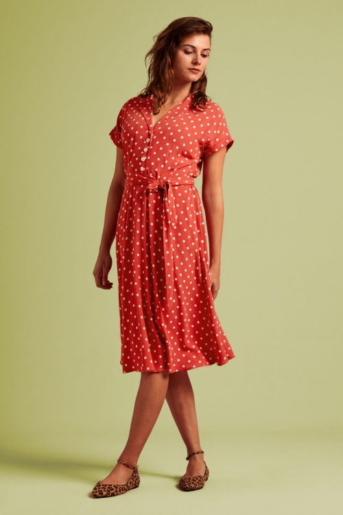 King Louie - 40s Darcy Pablo Dress in Apple Pink 3