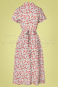 Pretty Vacant - Jonie jurk met bloemenstrikjes in crème 5