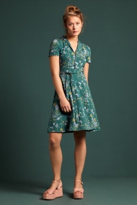 King Louie - 60s Emmy Griffin Dress in Dragonfly Green 2