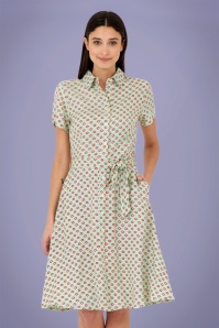 Pretty Vacant - 60s Debbie Cosmos Dress in Mint Blue 2