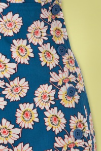 Pretty Vacant - 60s Sabrina Floral Dress in Blue 6