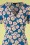 Pretty Vacant - 60s Sabrina Floral Dress in Blue 4
