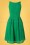 Pretty Vacant - 60s Esme Embroidery Swing Dress in Green 5