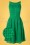 Pretty Vacant - 60s Esme Embroidery Swing Dress in Green
