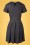 Vixen - 50s Bently Polkadot Jersey Skater Dress in Black 3