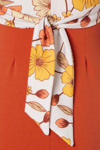 Vintage Chic for Topvintage - 50s Maribelle Pencil Dress in Brick Orange 5