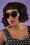 Collectif Clothing - Yolanda Disco Sunglasses Années 70 en Noir 2