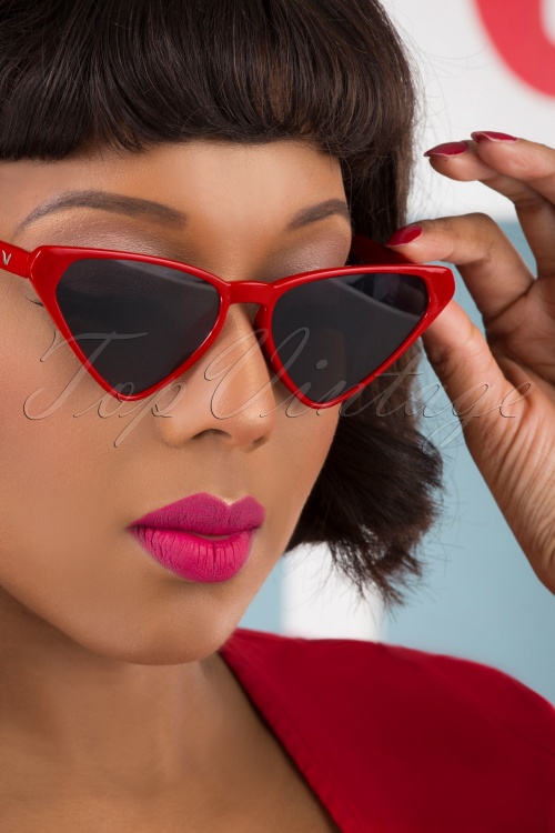 Collectif Clothing - Terri Sunglasses Années 50 en Rouge