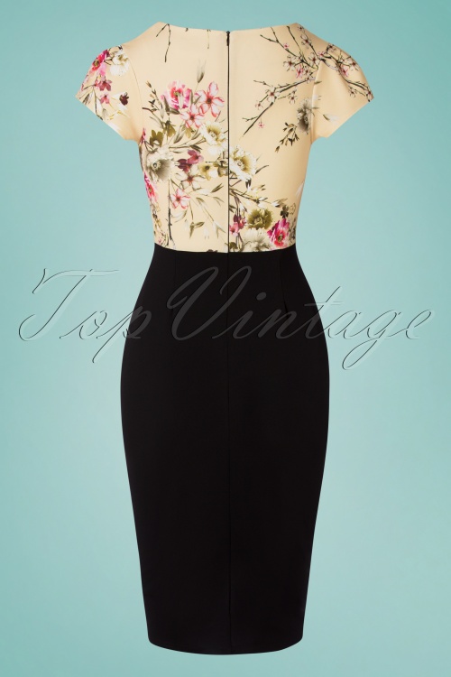 Vintage Chic for Topvintage - 50s Maribelle Pencil Dress in Black 4
