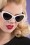 Darling Divine - Boss Babe Sunglasses Années 50 en Noir et Blanc