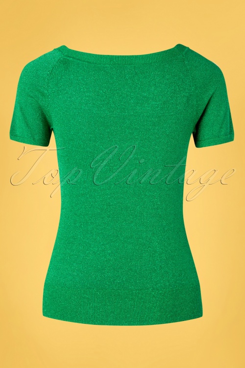 King Louie - 60s Boatneck Lapis Top in Very Green 3