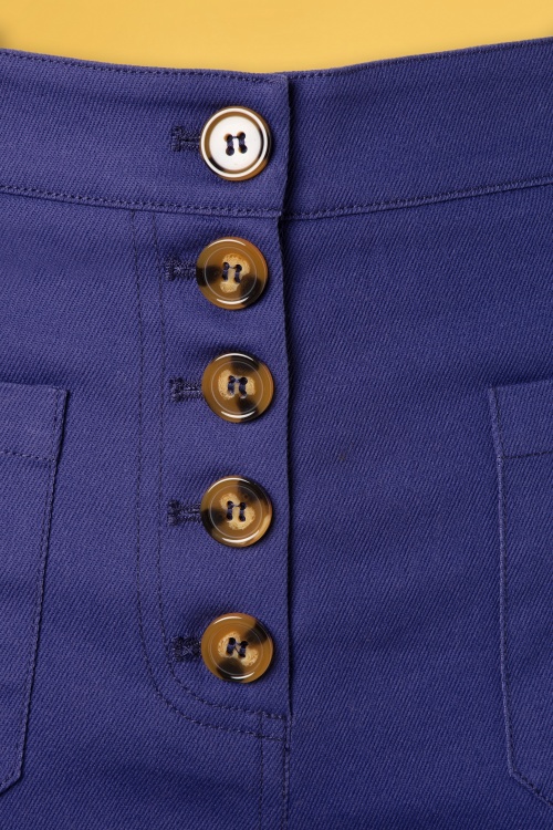 King Louie - Sturdy Pocket broek met hoge taille in oogverblindend blauw 4