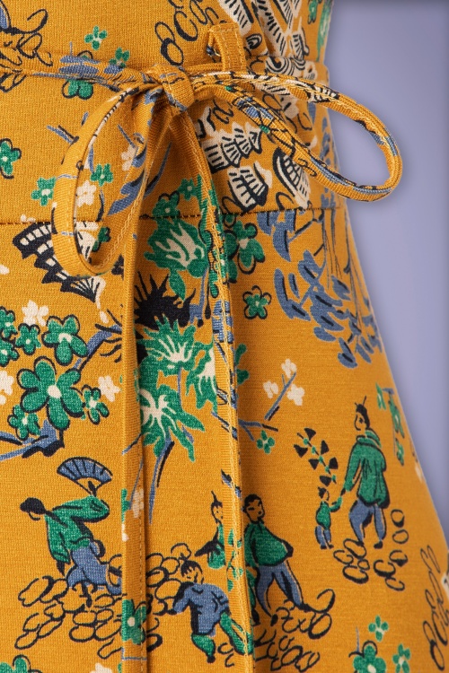 King Louie - 60s Cecil Bonsai Dress in Spice Yellow 4