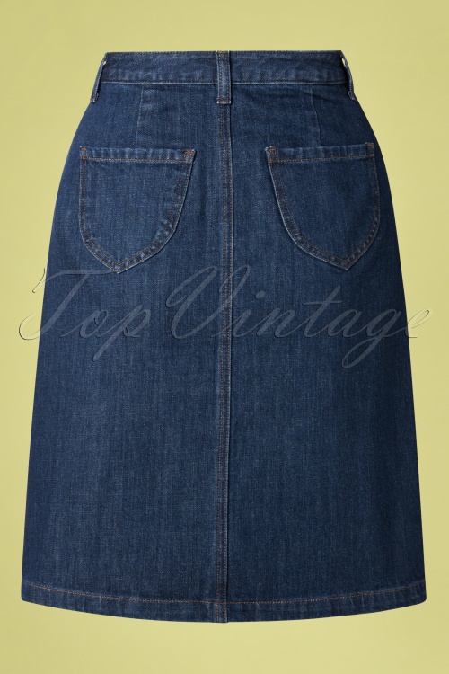 King Louie - 60s Angie Denim Skirt in Blue 4