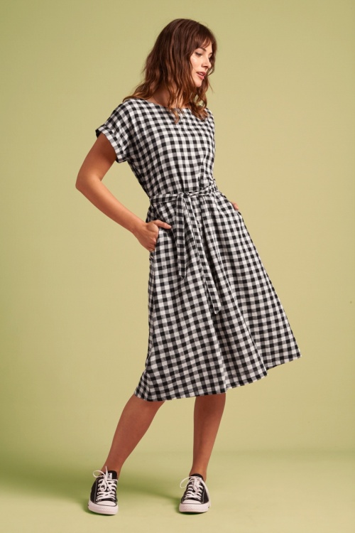 King Louie - 60s Betty Legend Dress in Black and White