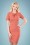 Closet London - 60s Vivianna Pencil Dress in Coral Pink