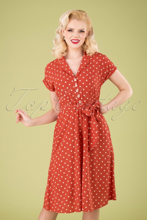 King Louie - 40s Darcy Pablo Dress in Apple Pink