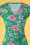 Lien & Giel - Buenos Aires jurk met bloemenprint in jade 3