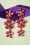 Day&Eve by Go Dutch Label - Julia Crystal Flower Earrings Années 50 en Rouge 