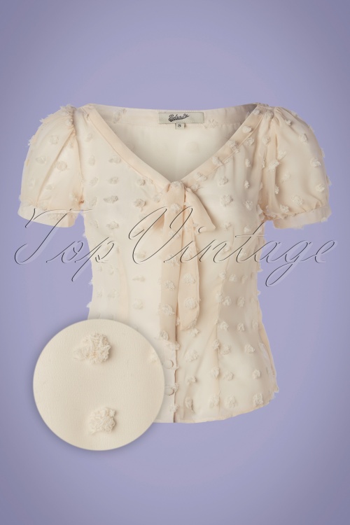 Belsira - Lynda blouse met stippen in crème