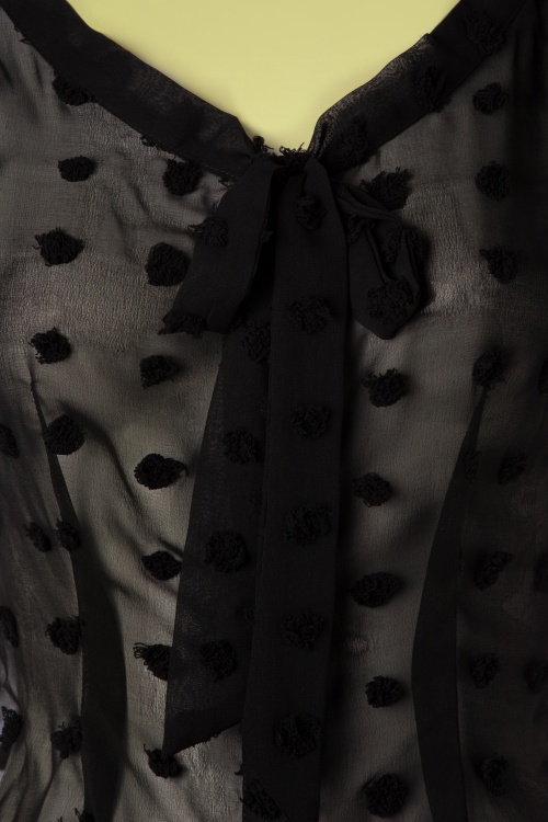 Belsira - Lynda blouse met stippen in zwart 3