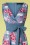 Paper Dolls - Beaufort Floral Culotte Jumpsuit Années 60 en Bleu Lavande  4