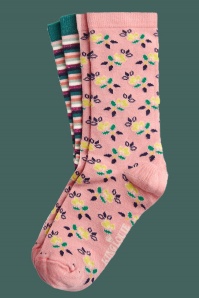 King Louie - 60s Savannah Socks in Granny Pink 5