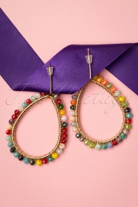 Day&Eve by Go Dutch Label - 70s Rainbow Beads Earrings in Gold 3