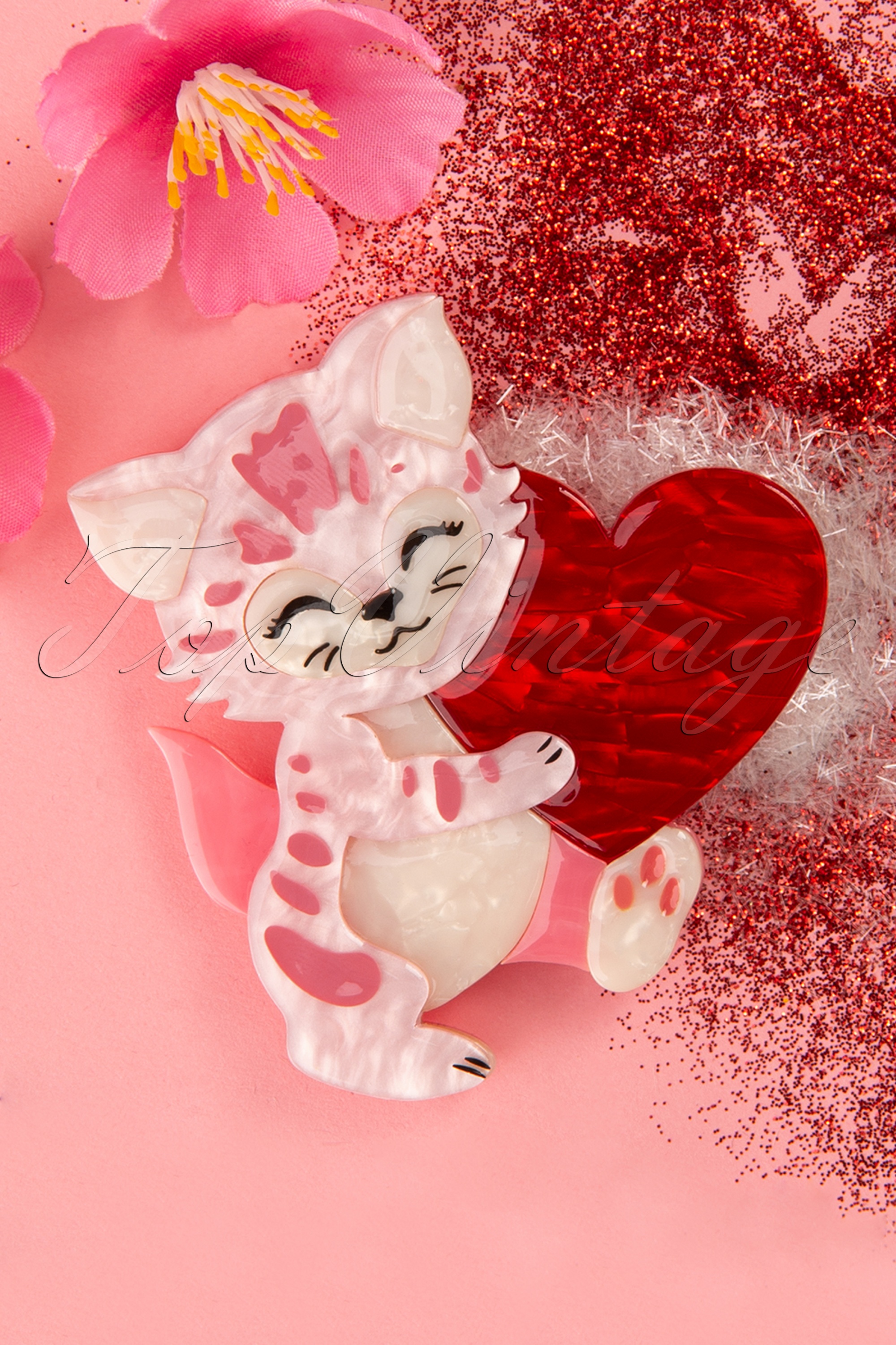 Erstwilder - Exclusief bij Topvintage ~ Feline the Love Broche