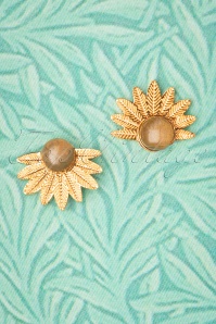 Day&Eve by Go Dutch Label - 50s Leaves Studs in Gold Plated
