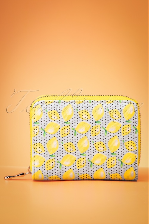 Darling Divine - 50s Lemon Wallet in Blue and Yellow