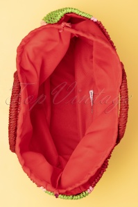 Amici - 50s Sandia Watermelon Straw Bag in Red 2